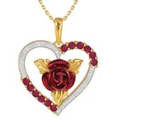 Bijoux Luxueux Collier de Pendentif de Rose Rose - Un Parfait pour la Chose la Femme spéciale dans Votre Vie! des Choses de fête d'anniversaire, des Accessoires à la Mode de la Mode de Bijoux