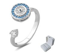 Bijoux Ma Fille - Bague Anti Stress Femme Bague CEil Porte-Bonheur | Anti-Stress Rotative | Ajustable