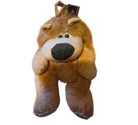 Bijoux.Natheve Sac à Dos Peluche Zèbre, Rayures Noir et Blanc, Bretelles Dorées, Jouet Doux Enfant