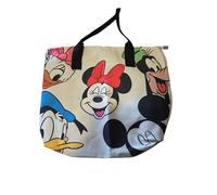 Bijoux.Natheve Sac Fourre-tout Disney avec Personnages Classiques, Motif Mickey et Amis, Blanc et Noir