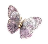 Bijoux papillon brodés embellis Construction en alliage Conceptions sophistiquées pour les fêtes ou un décontracté Épingle à bijoux papillon unique