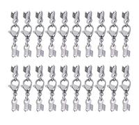 Bijoux Pinces de Homard avec Extrémités de Cordon, Kit Attaches et Fermoirs pour la Fabrication de Colliers, Bracelets, Boucles, D'oreilles, Bijoux, 20 PCS