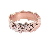 Bijoux pour adolescentes pour filles en forme de fleur autour des bagues pour femmes Bague tendance pleine fleur Bague pour femme Taille 5 11 P, 8, Métal, Pas de pierre précieuse