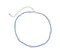 Bijoux pour filles collier géométrique créatif tressé colliers perles femme collier perles collier blanc, A, A