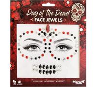 Bijoux Pour Le Visage Jour Des Morts Joyaux Du Corps Du Visage Du Festival, Maquillage Sfx, Bijoux De Tatouage Temporaire, Maquillage À Effets Spéciaux, Néon, Pack De 1[Z1697]