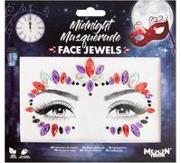 Bijoux Pour Le Visage Mascarade De Minuit Joyaux Du Corps Du Visage Du Festival, Maquillage Sfx, Bijoux De Tatouage Temporaire, Maquillage À Effets Spéciaux, Rouge, Moyen[Z1698]