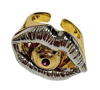 Bijoux pour les yeux à porter quotidien, accessoire de déclaration à coupe ouverte réglable en alliage avec détail de creux vintage, accessoire pour les yeux réglable, bijoux à doigt ouvert