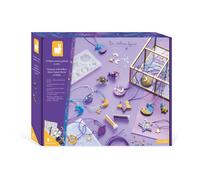 Janod - Coffret 14 Bijoux Galaxie - Kit Création Bijoux en Résine - Les Ateliers Bijoux - Kit Loisir Créatif Enfant - Motricité Fine et Créativité - Dès 8 ans - J07937