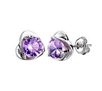 Bijoux Shiny Zirconia Crystal Heart Shape Stud Boucles D'Oreilles Pour Femmes, LYLSSSDH, Purée
