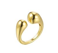 bijoux tout-correspondant géométrique simple anneau ins femelle du vent froid rétro d'eau goutte à ouverture irrégulière dames rin