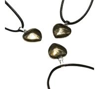 Bijoux Unisexe Stainles Stell 1pcs Collier Pendant Naturel Stone Pyrite Peach Heart Love Moon pentagram Irrégulet pour les femmes Bijoux Fashion Fashion Accessoires Trends Gift Créatif pour femmes et