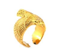Bijoux vintage personnalisés Bague aigle Mode homme Bande plaqué acier titane