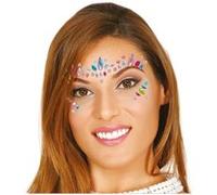 bijoux visage adhésifs pierres multicolore femme - guirca 15826 Multicolore G