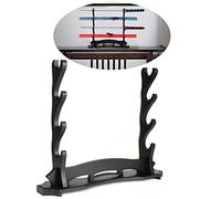 BiJun Epée Support Cintre D'épée Samouraï Présentoir Samouraï Maison D'assemblage Trésor Noir Sword Stand Katana Stand Gladiator Display Crusader Knife Hanger Bracket Rack (4 Couche)