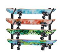 BiJun Support mural pour skateboard, affichage mural pour snowboard, support mural horizontal pour skis, support de rangement pour planche à roulettes, support de rangement pour longboard