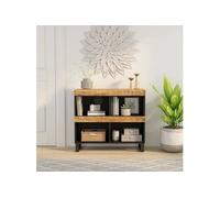 Armoire Latérale Rangement Organisateur Salon Bois Massif de Manguier vidaXL