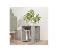 Bijzettafel 33x33x34,5 cm bewerkt hout grijs sonoma eikenkleur816021