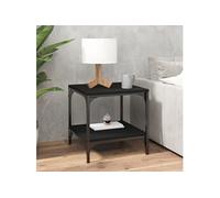 819377 vidaXL Table d'appoint Noir 40x40x40 cm Bois d'ingénierie