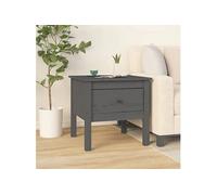 vidaXL Bijzettafel 50x50x49 cm massief grenenhout grijs813798 Gris G