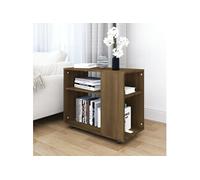 vidaXL Table d'appoint Chêne marron 70x35x55 cm Bois d'ingénierie