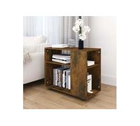 Vidaxl Table D'appoint Chêne Fumé 70x35x55 Cm Bois D'ingénierie Marron