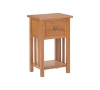 Bois de Chêne Solide Table à Revues avec Tiroir Table d'Appoint Salon vidaXL