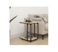 Vidaxl Table D'appoint À Roues Chêne Sonoma 50x35x55,5 Cm Multicolore