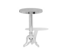 Table Auxiliaire Ronde Aluminium Table de Chevet Chambre à Coucher vidaXL