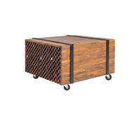 vidaXL Table d'appoint en teck 60 x 60 x 38 cm