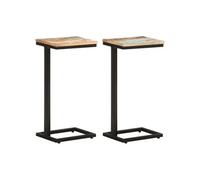 Bijzettafels 2 st 31,5x24,5x64,5 cm massief gerecycled hout321972