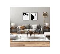 vidaXL Tables d'appoint 819411 2 pièces Chêne marron 40×40×35 cm Bois d'ingénierie