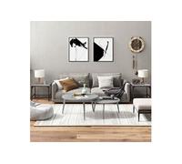 vidaXL Tables d'appoint Sonoma 2 pcs Gris 40x40x35 cm Bois d'ingénierie