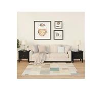 Bijzettafels 2 st 40x40x39 cm massief grenenhout zwart813793