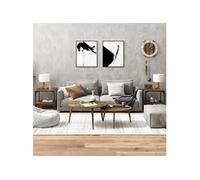 vidaXL Bijzettafels 2 st 40x40x40 cm bewerkt hout gerookt eiken819382 Marron G