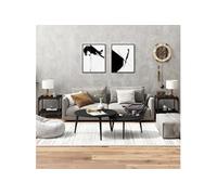 Vidaxl Tables D'appoint 2 Pcs Noir 40x40x40 Cm Bois D'ingénierie Marron