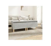 Vidaxl Tables D'appoint 2 Pcs Gris Béton 50x46x35 Cm Bois D'ingénierie Marron