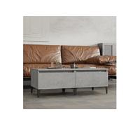 Tables d'Appoint 2 pcs, Tables Basse avec Tiroir, Bouts de Canapé avec Rangement, Meubles de Salon Maison, Industriel, Gris Béton Bois d'Ingénierie