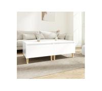 vidaXL Tables d'appoint 819505 Blanc brillant 50 x 46 x 35 cm Bois ingénierie Lot de 2