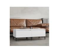 vidaXL Tables d'appoint 2pcs Blanc brillant 50x46x35cm Bois ingénierie