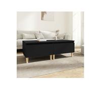 Vidaxl Tables D'appoint 2 Pcs Noir 50x46x35 Cm Bois D'ingénierie Marron