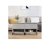 Vidaxl Tables D'appoint 2 Pcs Gris Béton 50x46x50 Cm Bois D'ingénierie Marron