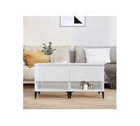 Bijzettafels 2 st 50x46x50 cm bewerkt hout hoogglans wit819553