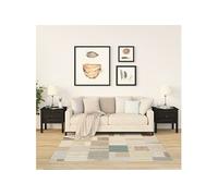 Vidaxl Tables D'appoint 2 Pcs Noir 50x50x49 Cm Bois Massif De Pin Marron