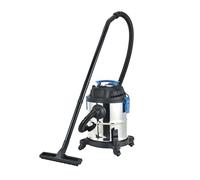 Bikain DIPL15L, 3 en 1-Liquide, Cendres et Poussière-Haute Puissance 1200W-Fonction Souffleur-15 litres-Aspirateur Eau et Sec avec Roues-pour Tapisseries, Voiture, Sols et Extérieurs, Gris