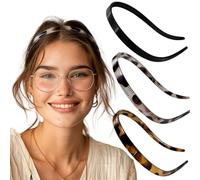 BIKCZEWIN Lot de 3 bandeaux confortables sans maux de tête flexibles pour filles avec lunettes