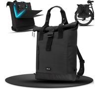 Bike Bag For Luggage Rack,Bicycle Backpack For Women Made Of Waterproof Material,Rear Pannier Bag,Bicycle Bag And Backpack With Foldable Back (Black)