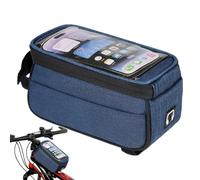 Bike Bag - Top Tube Phone Storage Holder | Touch Screen Bicycle Frame Pouch, Front Mounted Cycling Accessory, Waterproof Phone Organizer For Adult Mountain Road Bikes