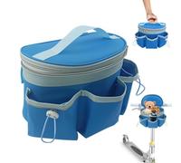 Bike Basket for Kids - Front Handlebar Bag, Reflective Multi-Pocket Pouch | 22x12x16cm Size | Three-Point Safety Harness & Top Handle | Universal Front Handlebar Basket For Scooter, Balance Bik