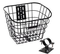 Bike Basket, Pet Carrier, Removable Handlebar Storage Bag with Lightweight Frame, Scooter Tricycle Organizer for Dogs Kitten Pets Fruit Grocery Travel Errands Outdoors, 13.39inch