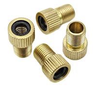 Bike Bits - Lot de 4 adaptateurs de valve Presta en laiton - Convertit Presta en Schrader - Français/UK vers US - Gonflez les pneus à l'aide d'une pompe standard ou d'un compresseur d'air